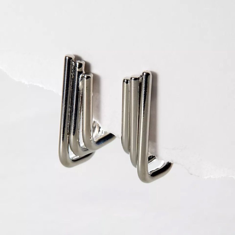 Free People
14k Gold Plated Square  earrings